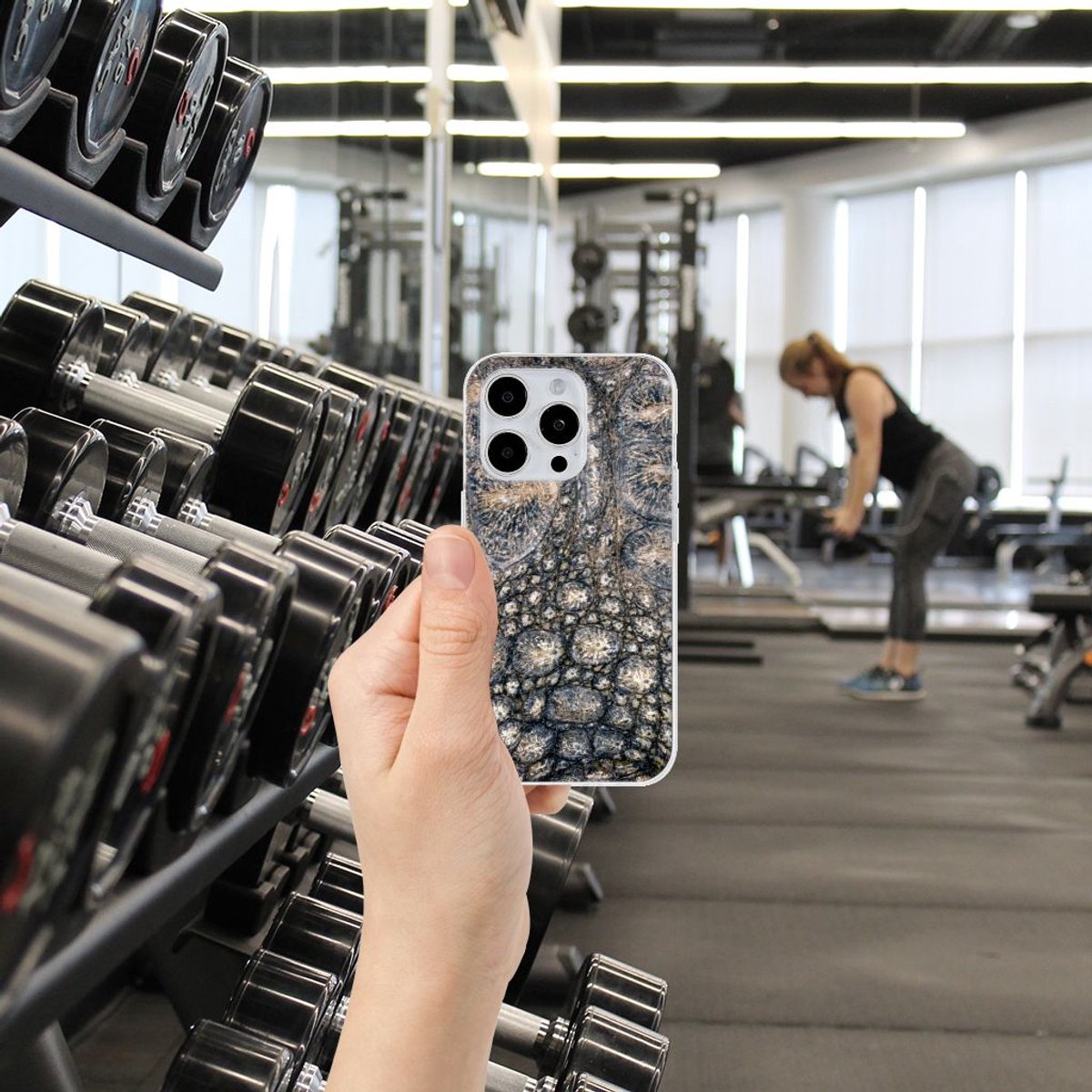iPhone 15 Pro TPU Hoesje Krokodillenprint