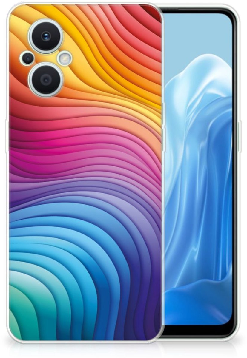 TPU Hoesje voor OPPO Reno8 Lite Regenboog