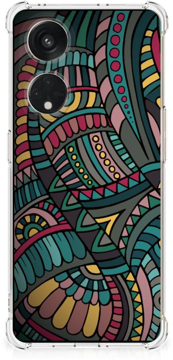 OPPO A98 Doorzichtige Silicone Hoesje Aztec