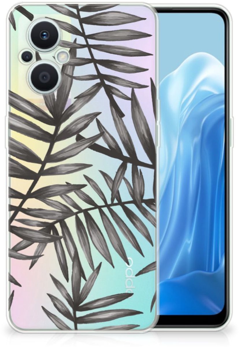 OPPO Reno8 Lite TPU Case Leaves Grey