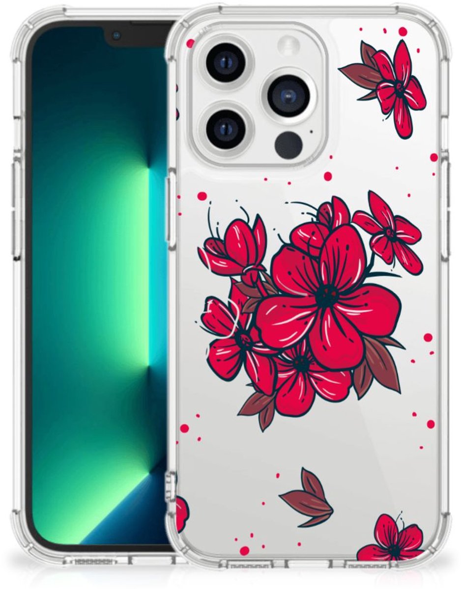 Back Cover voor iPhone 13 Pro Max Case Blossom Red