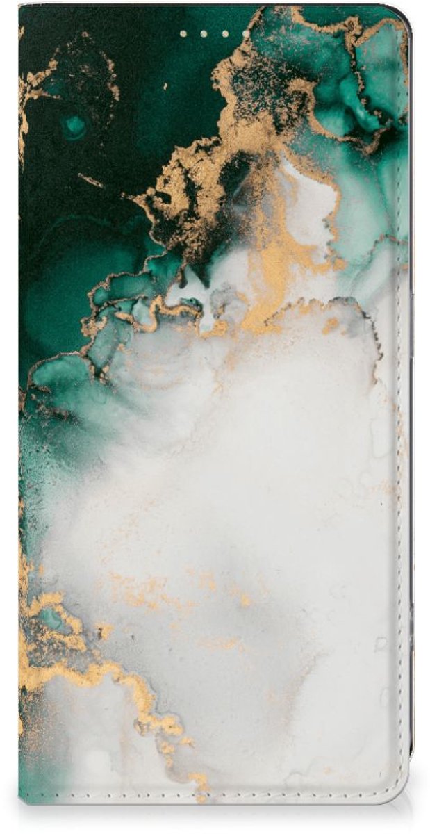 Standcase voor OPPO Reno8 T 4G Marmer Groen