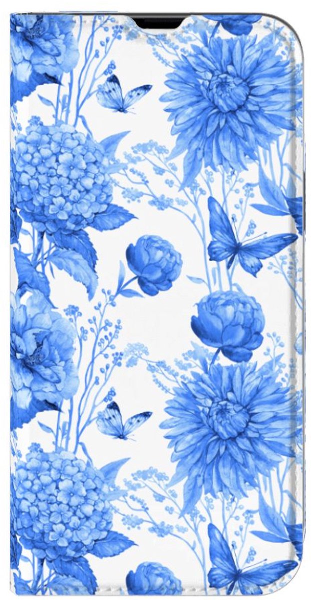 Smart Cover voor iPhone 13 Pro Max Flowers Blue