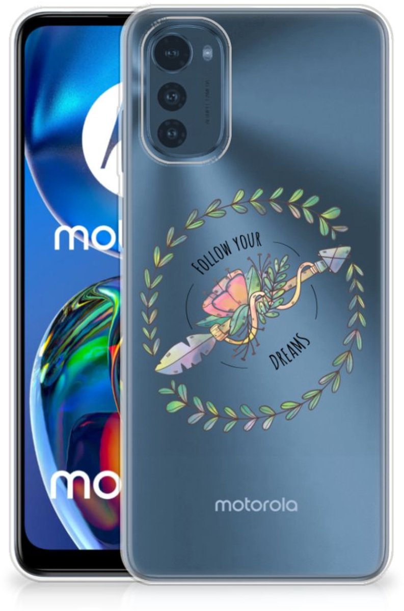 Motorola Moto E32/E32s Telefoonhoesje met Naam Boho Dreams