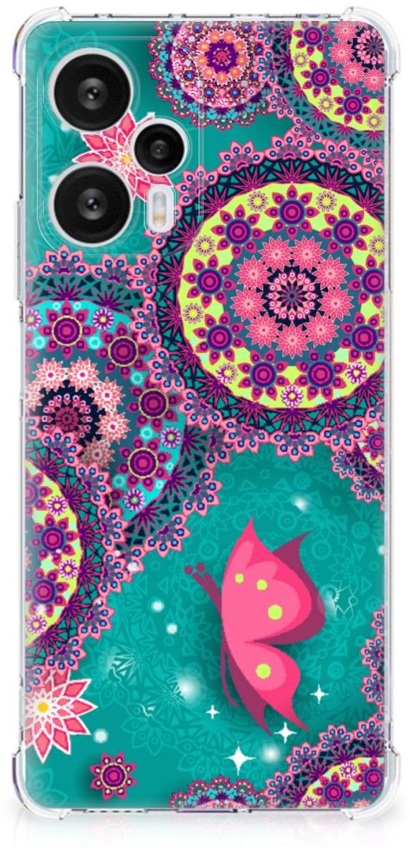 Xiaomi Poco F5 Back Cover Cirkels en Vlinders