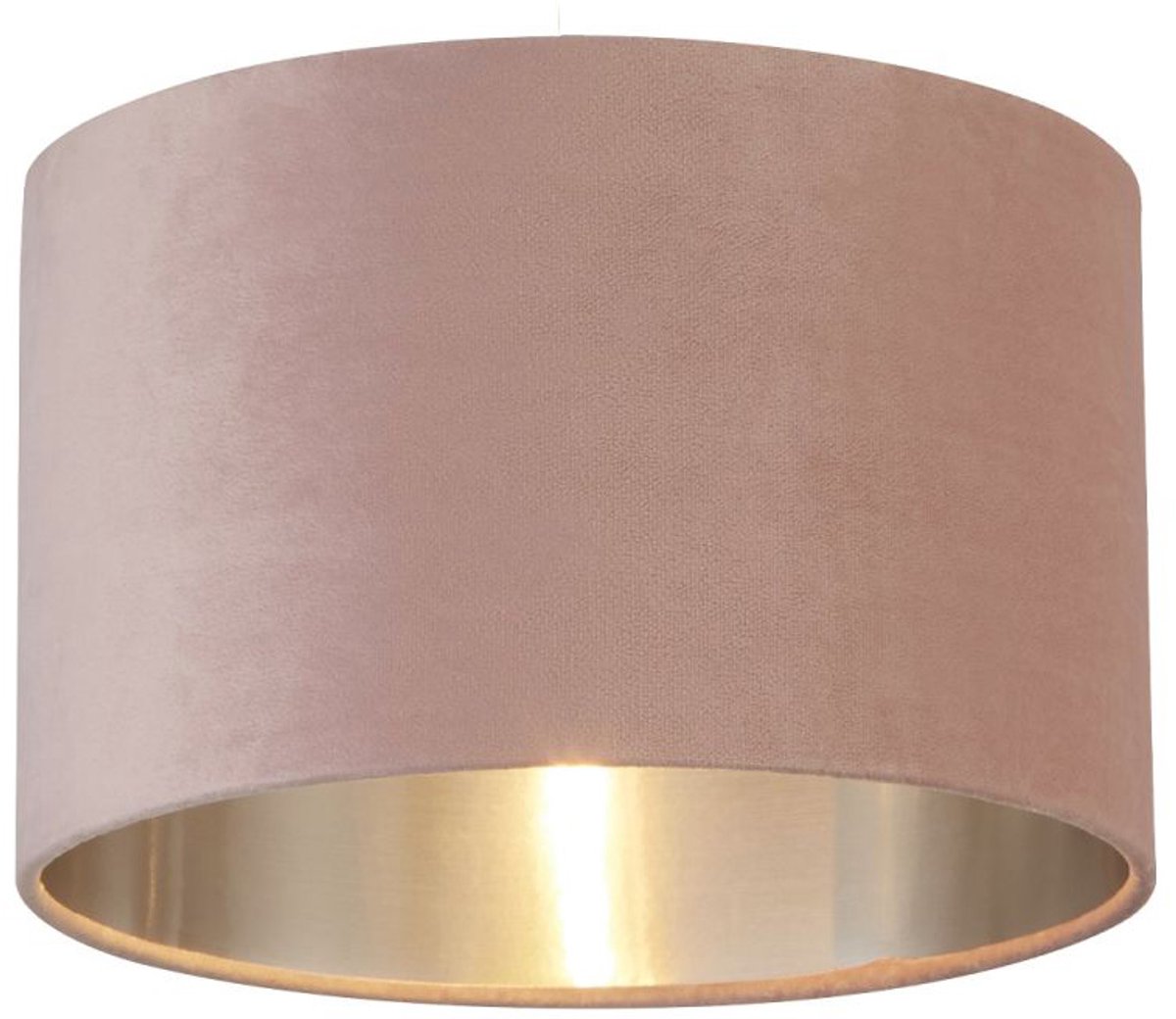 Licht-Erlebnisse - Girona - Lampenkap voor staande lampen - E14/E27 - van - Fluweel - in - Roze geborsteld zilver