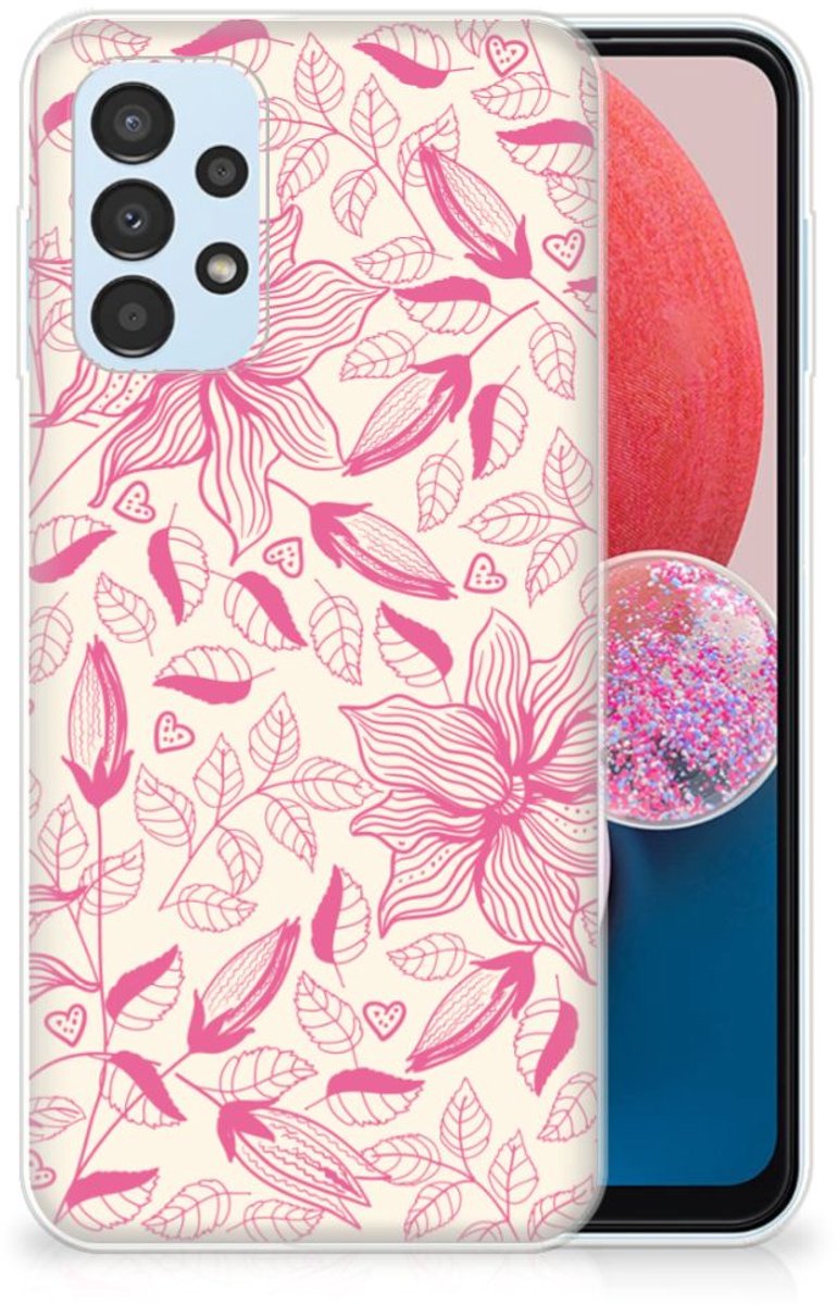 Samsung Galaxy A13 4G TPU Case Pink Flowers