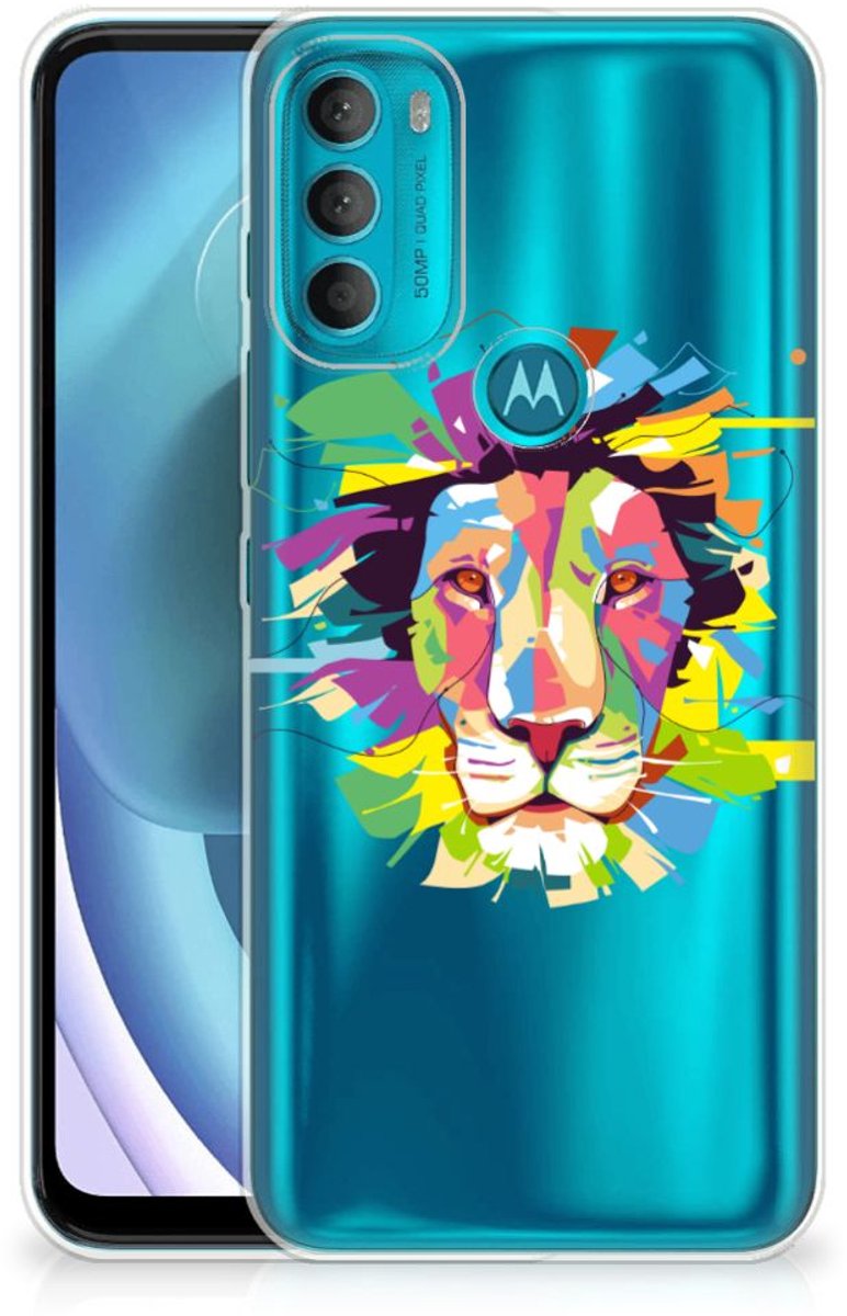 Motorola Moto G71 5G Telefoonhoesje met Naam Lion Color