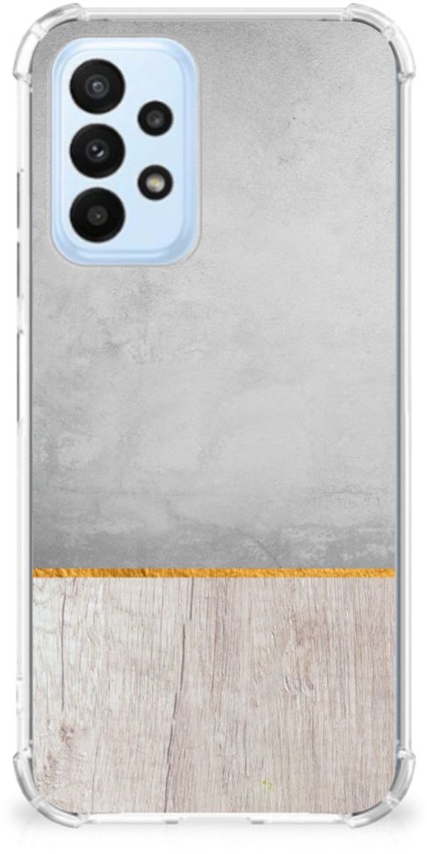Samsung Galaxy A23 Stevig Telefoonhoesje Wood Concrete