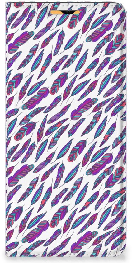 Flip Cover OPPO A15 Coque de téléphone Plumes Couleur