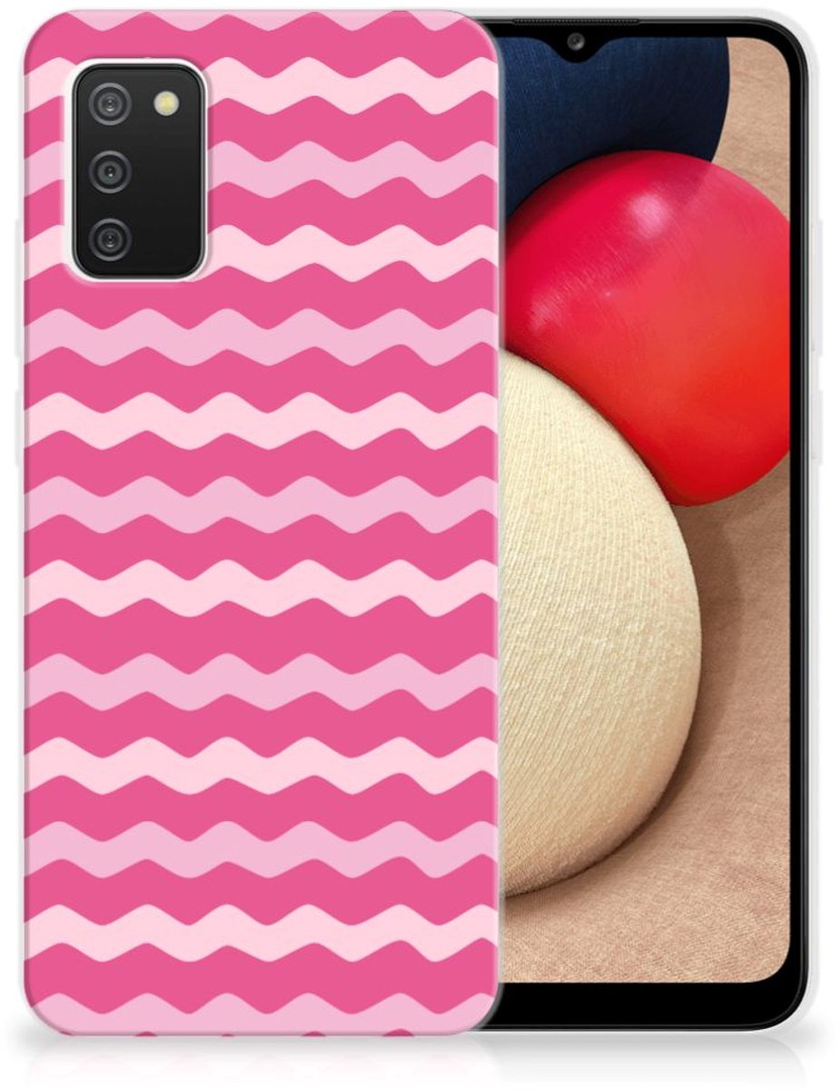 Samsung Galaxy A02s TPU bumper Waves Pink