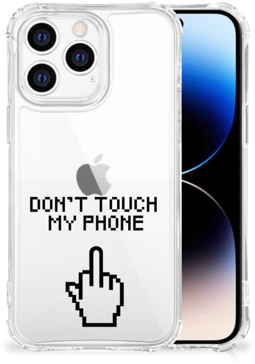 iPhone 14 Pro Anti Shock Case Finger Don't Touch My Phone