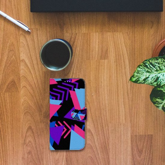 Coque de téléphone OPPO A76 | A96 Wallet Book Case Design Funky Triangle