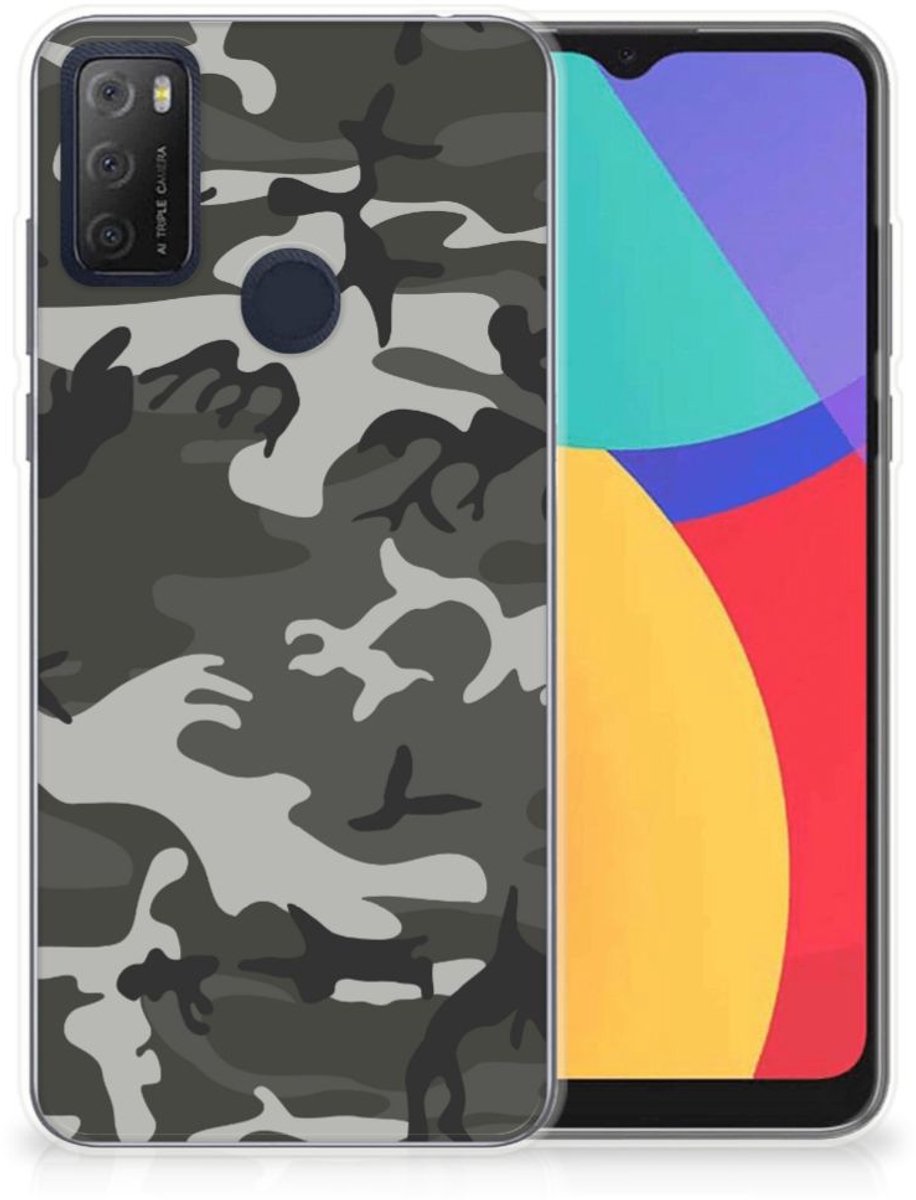 Alcatel 1S (2021) TPU bumper Army Light