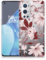 Coque Téléphone pour OnePlus 9 Pro Housse TPU Silicone Etui Fleurs Aquarelle