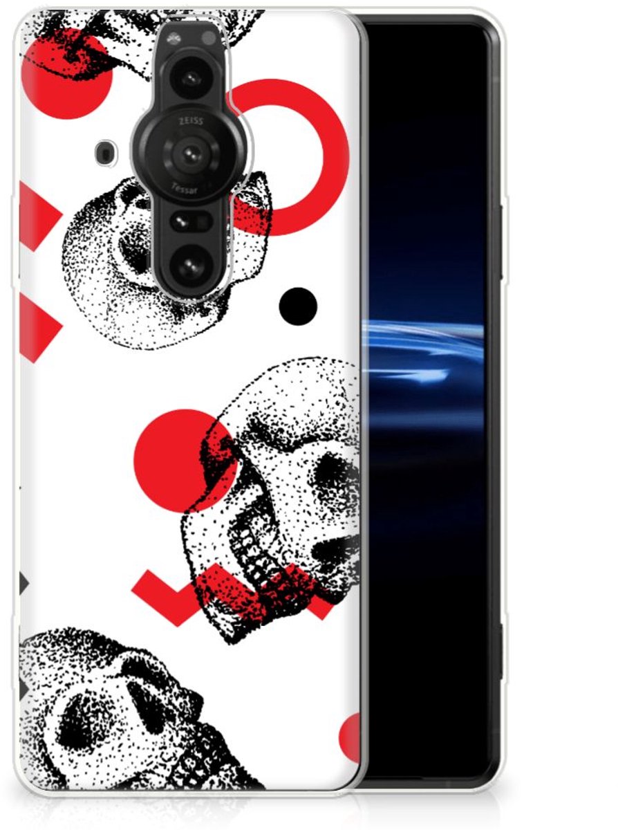 Silicone Back Case Sony Xperia Pro-I Skull Red