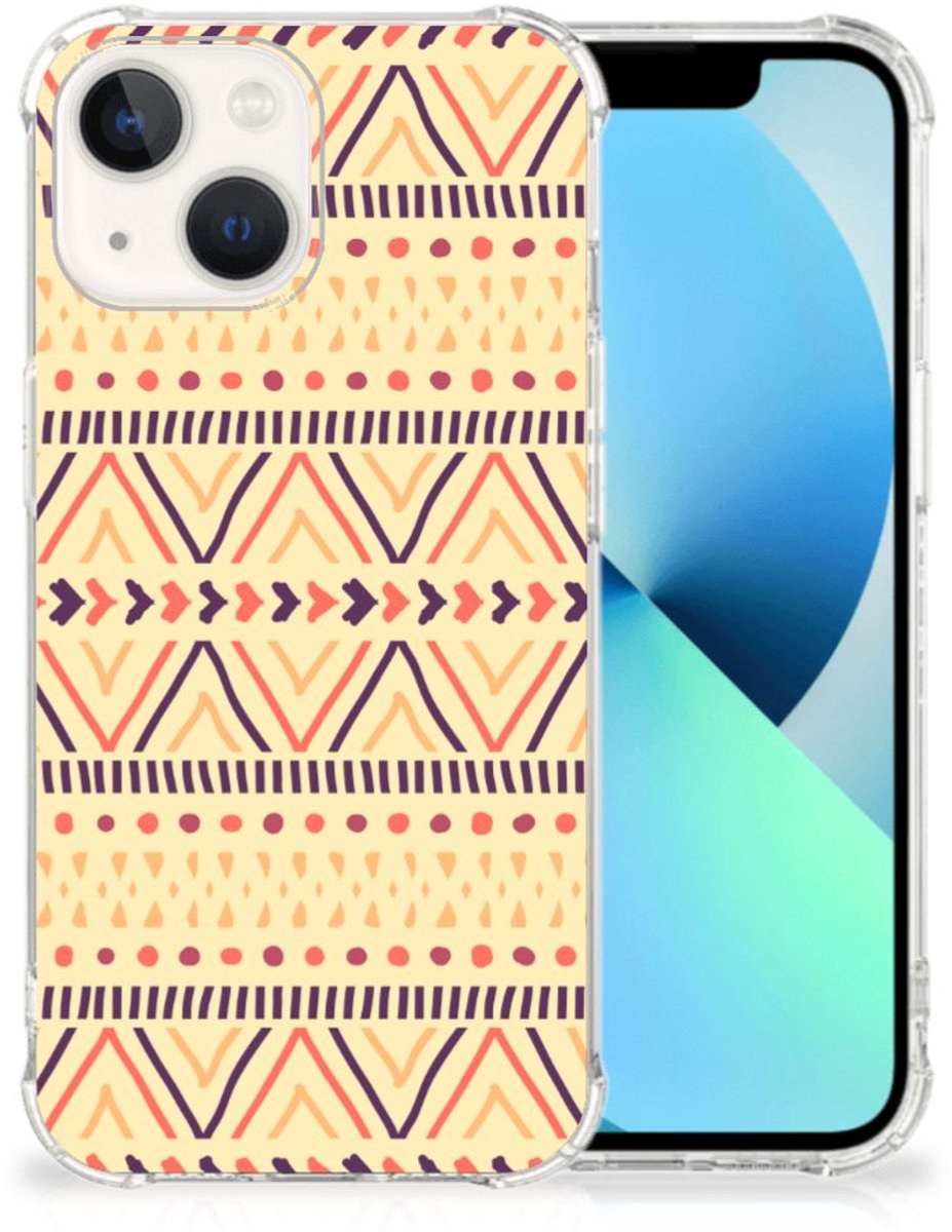 iPhone 13 Doorzichtige Silicone Hoesje Aztec Yellow