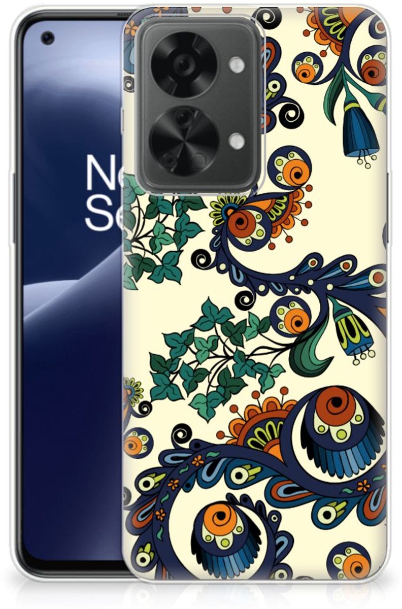 Siliconen Hoesje OnePlus Nord 2T Barok Flower