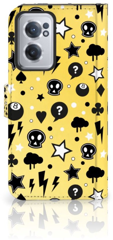 Etui portefeuille portefeuille avec porte-cartes OnePlus Nord CE 2 Case Punk Yellow