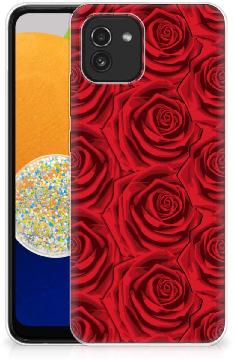 Samsung Galaxy A03 TPU Case Red Roses