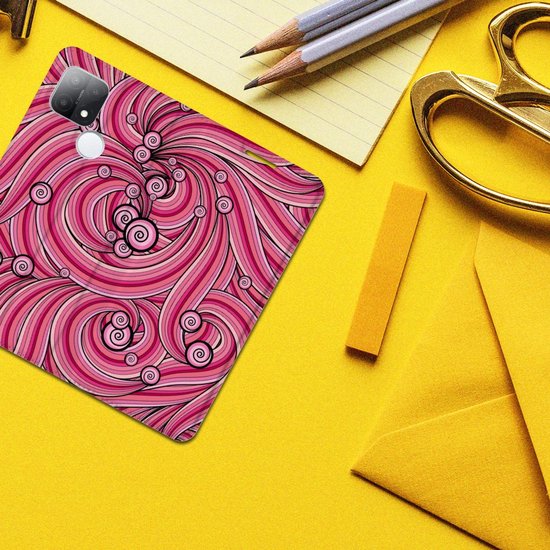 Coque pour téléphone portable OPPO A15 Coque photo Design Swirl Pink