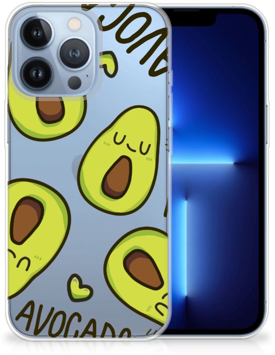 Apple iPhone 13 Pro Telefoonhoesje met Naam Avocado Singing