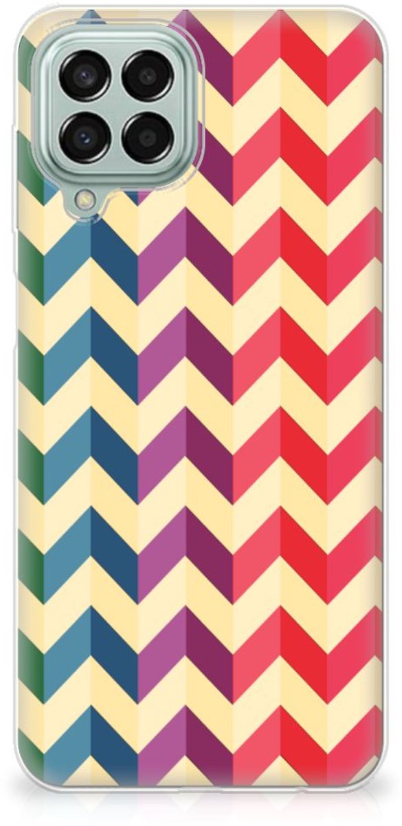 Samsung Galaxy M33 TPU bumper Zigzag Multi Color