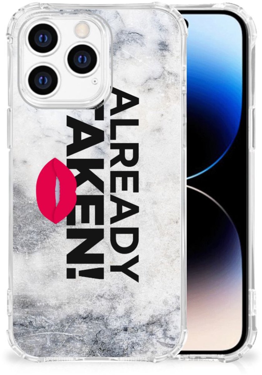 iPhone 14 Pro Telefoonhoesje met tekst Already Taken White
