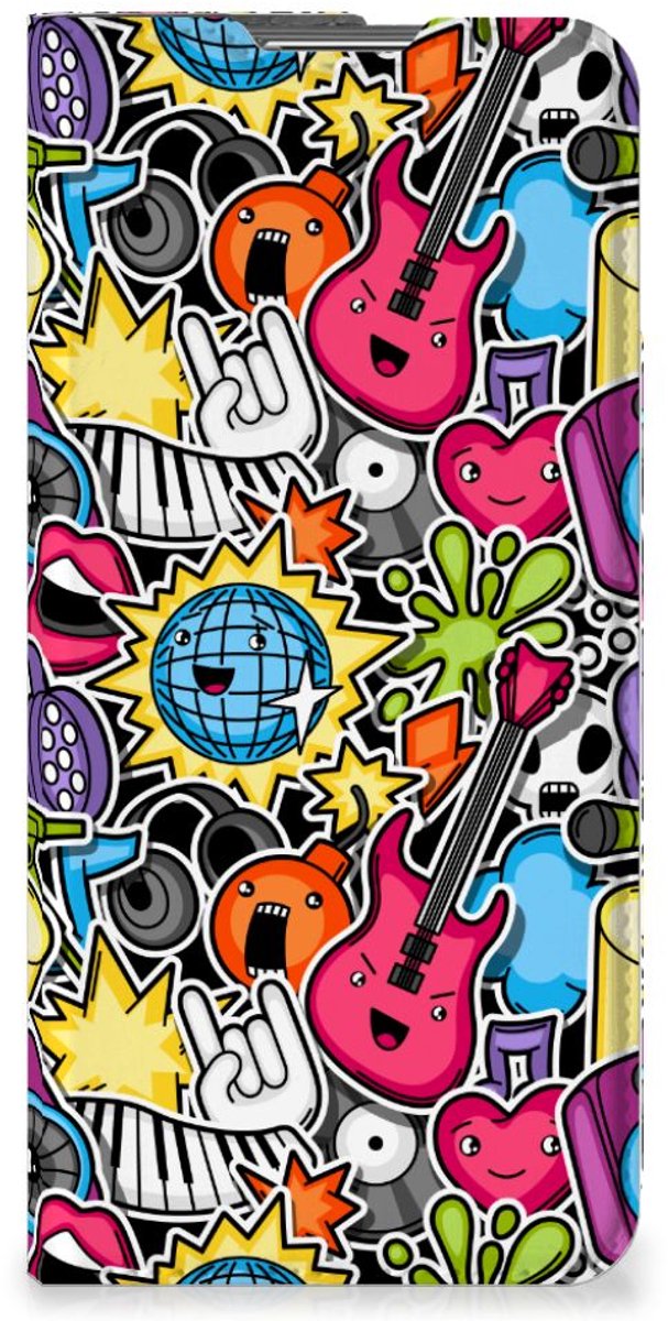 Book Case voor OPPO Find X5 Pro Hippe Standcase Punk Rock