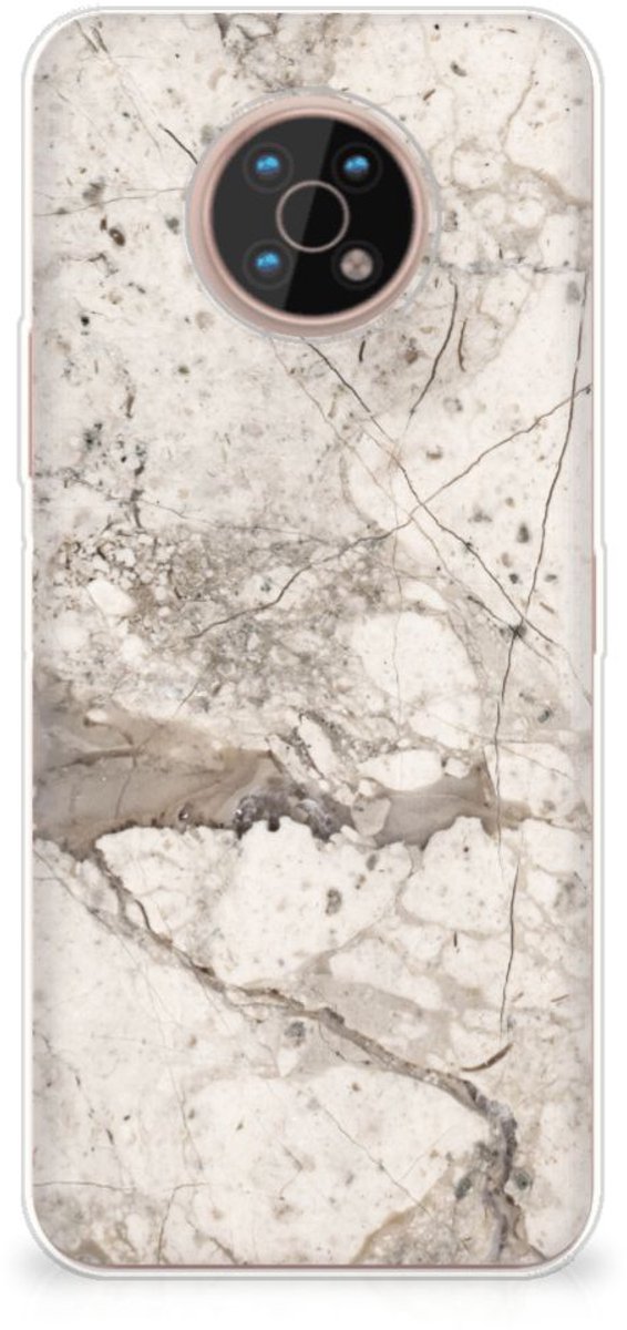 Nokia G50 TPU Siliconen Hoesje Marmer Beige