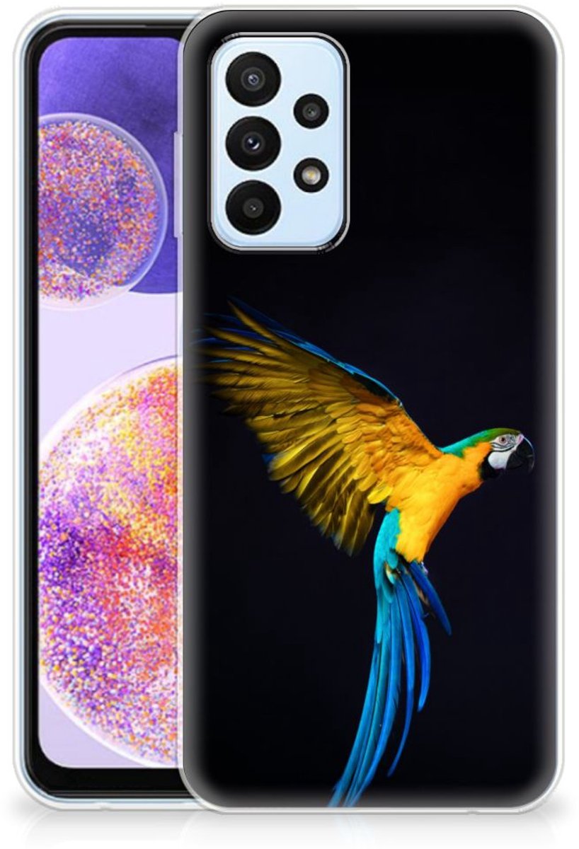 Samsung Galaxy A23 TPU Hoesje Papegaai