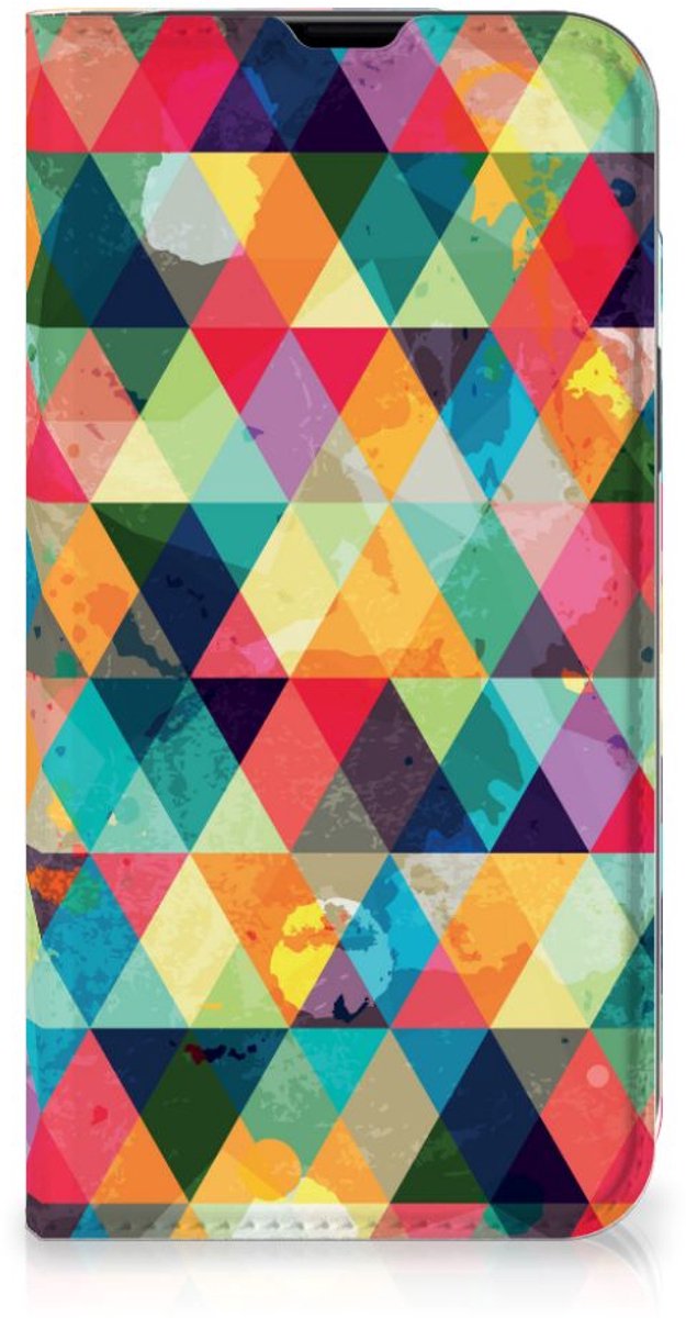 iPhone 13 Hoesje met Magneet Geruit