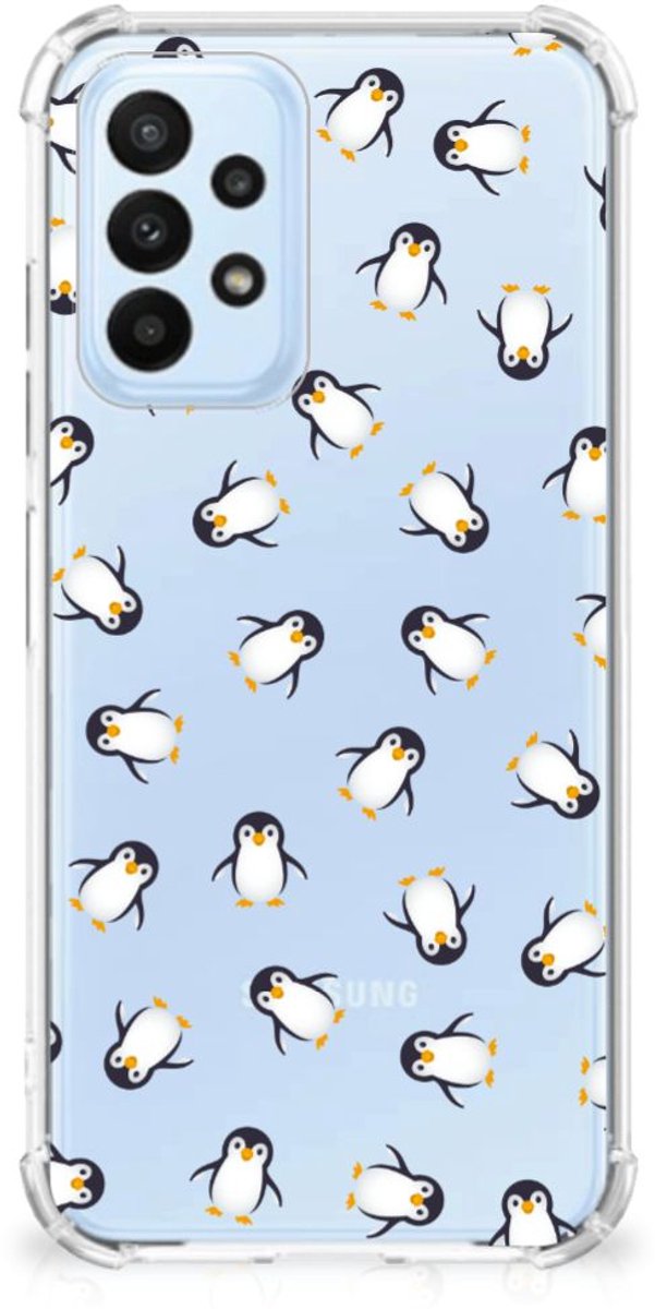 Doorzichtige Silicone Hoesje voor Samsung Galaxy A23 Pinguïn