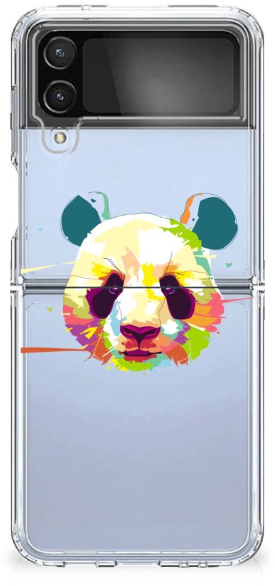 Samsung Galaxy Z Flip 4 Telefoonhoesje met Naam Panda Color