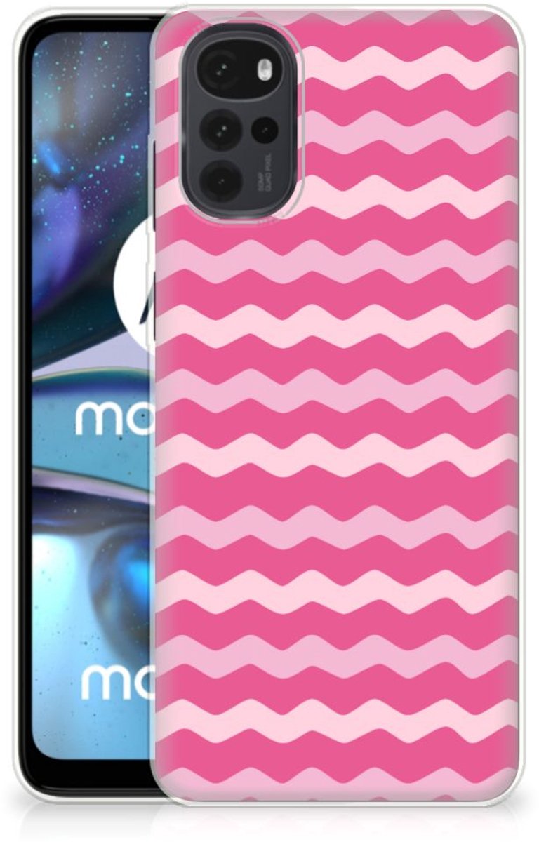 Motorola Moto G22 TPU bumper Waves Pink