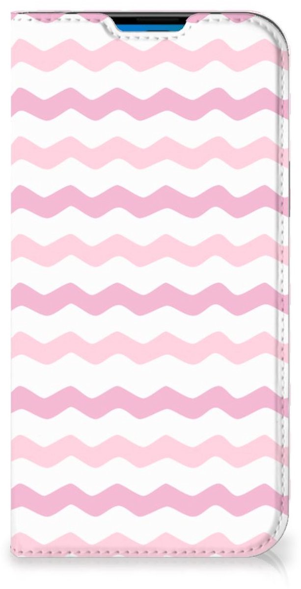 iPhone 14 Pro Max Hoesje met Magneet Waves Roze