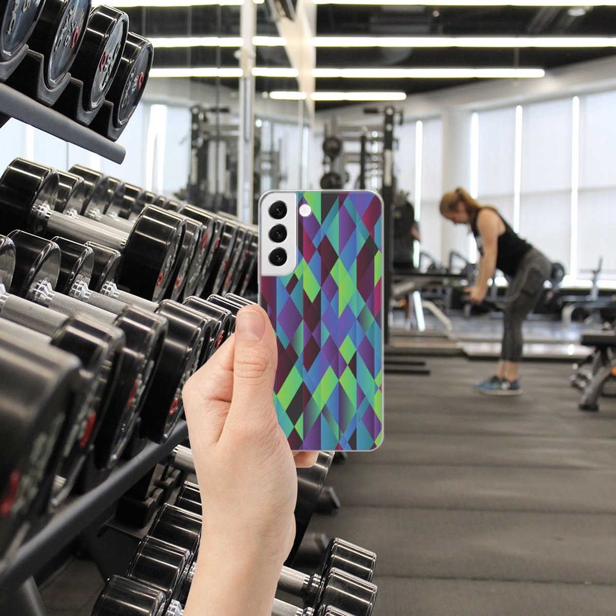Samsung Galaxy S22 Plus TPU Hoesje Abstract Green Blue
