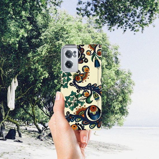 Coque OnePlus Nord CE 2 5G Bookcase Fleur Baroque