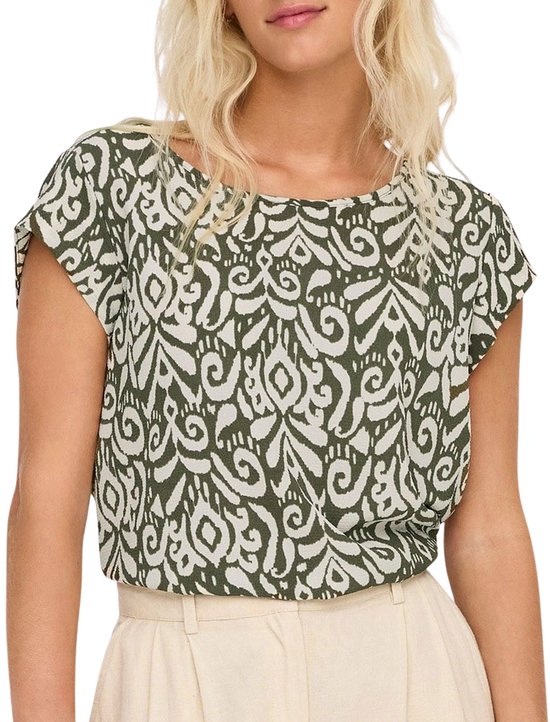 Only Vic S/S AOP Top Dames - Maat M (38)