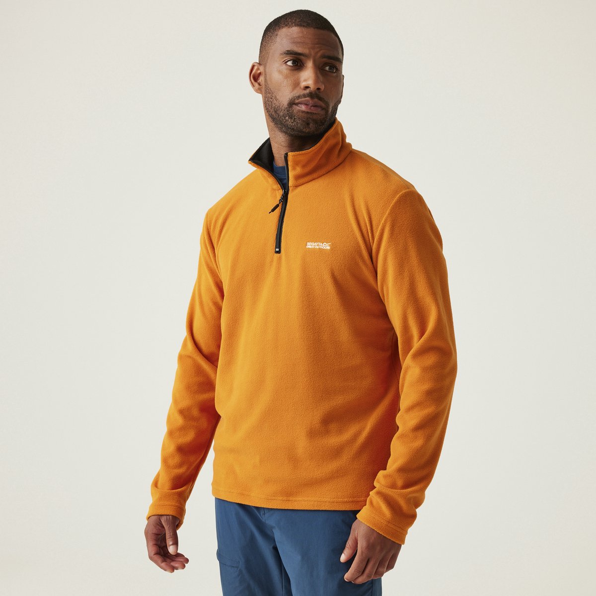 Fleece Heren Wandelen Thompson Oranje