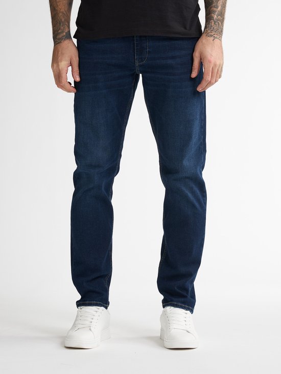 Petrol Industries Heren Jeans Regular Tapered Fit Russel - Spijkerbroek - Stretchdenim - Essentials Collection - Blauw - Maat W33L32