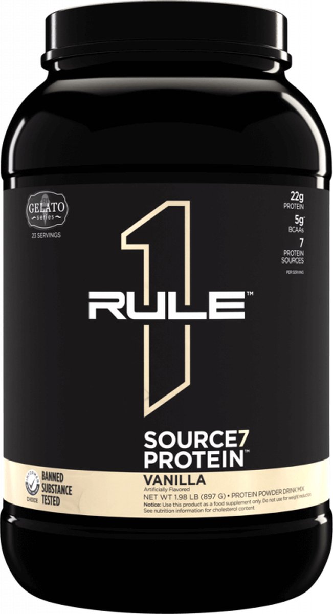 Rule1 R1 Source7 Gelato Protein (2lbs) Vanilla Ice Cream - Eiwitten - Eiwit Mix