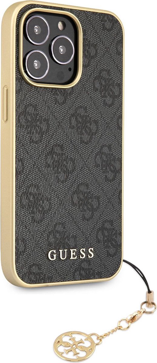 Guess geschikt voor iPhone 13 Pro Max 6,7" hardcase 4G Charms Collection - Grijs