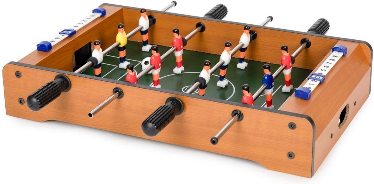 Houten Mini Tafelvoetbalspel Voor Kinderen - Tafelvoetbal Spel - Voetbal Tafel - Mini Voetbaltafel - Kleine Voetbal Tafel - 50,5 x 30,5 x 9,5 cm