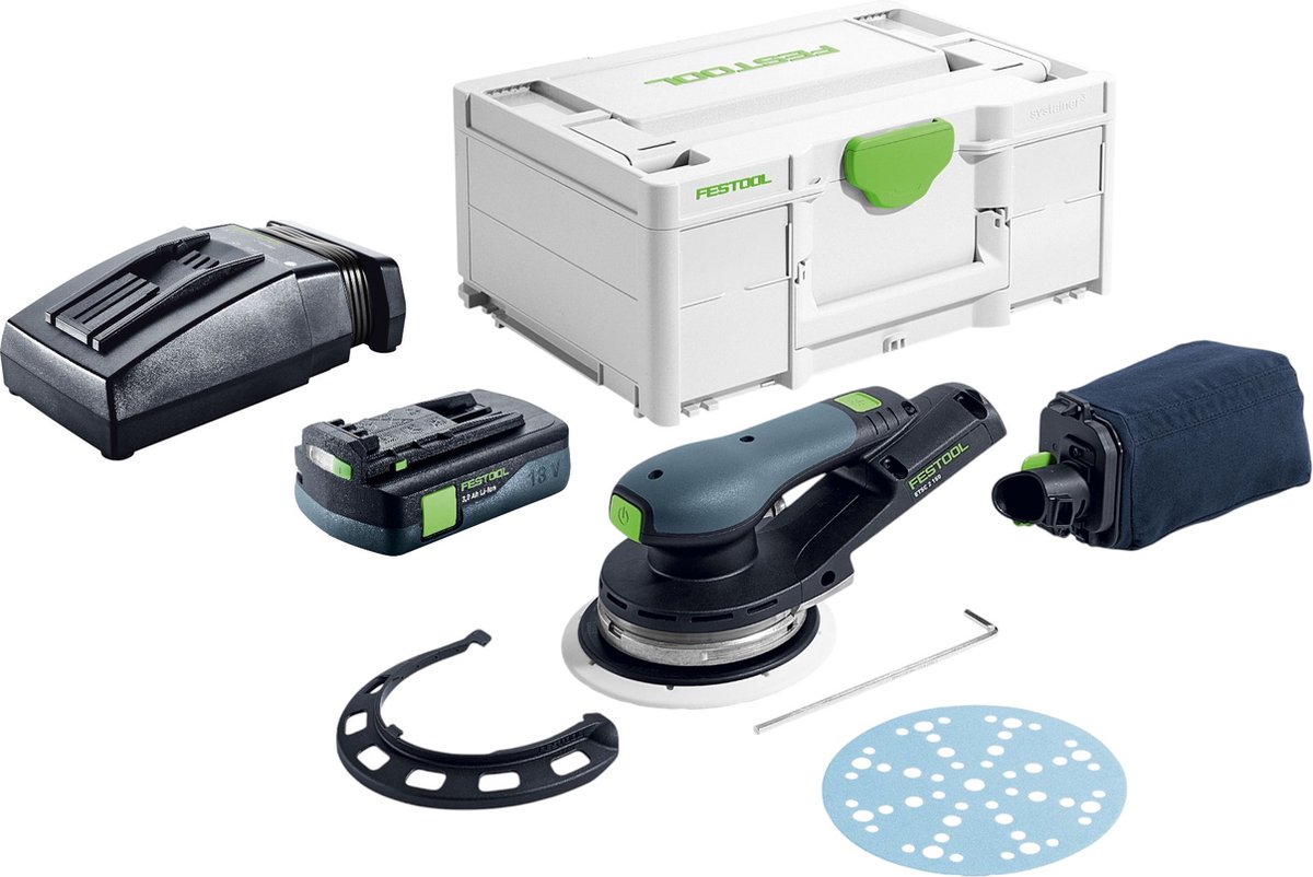 Festool ETSC 2 150-Basic accu excenterschuurmachine 18 V 150 mm borstelloos + 1x accu 3.0 Ah + lader + systainer