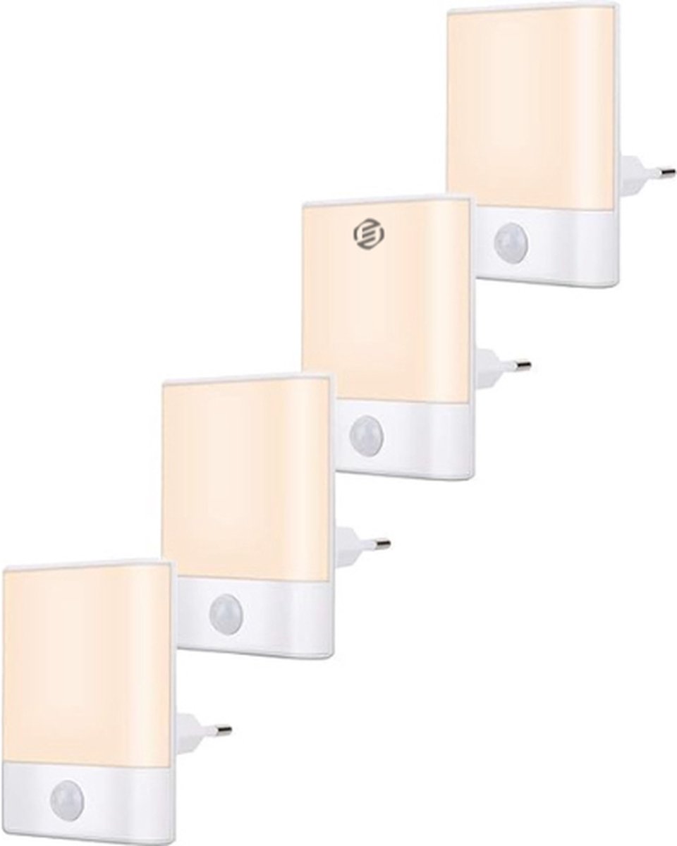Equivera Stekkerlamp met Bewegingssensor - Stekkerlamp met Bewegingssensor - Stopcontact Lamp - Stopcontact Lamp met Bewegingsmelder - Binnen Lamp - Woonkamer Lamp - Stekker Nachtlamp - Nachtlampje met Bewegingssensor - Lichtsensor Lamp