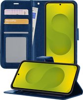 Étui pour Samsung S25 Plus Case Book Case Cover Wallet Cover - Étui pour Samsung Galaxy S25 Plus Case Bookcase Cover - Bleu foncé