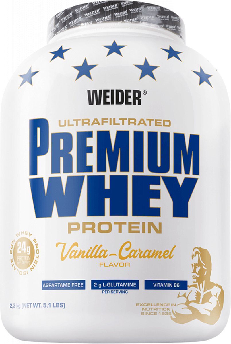 Weider Premium Whey (2300g) Vanilla-Caramel - Eiwitten - Wei-eiwit Mix