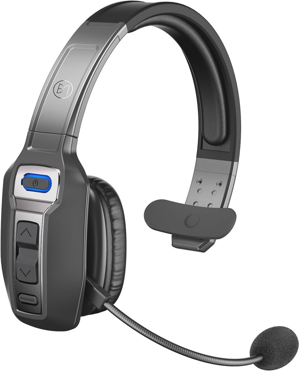 Bluetooth Headset met AI-Ruisonderdrukking voor Vrachtwagenchauffeurs - 65 Uur Werktijd, Bluetooth 5.2
