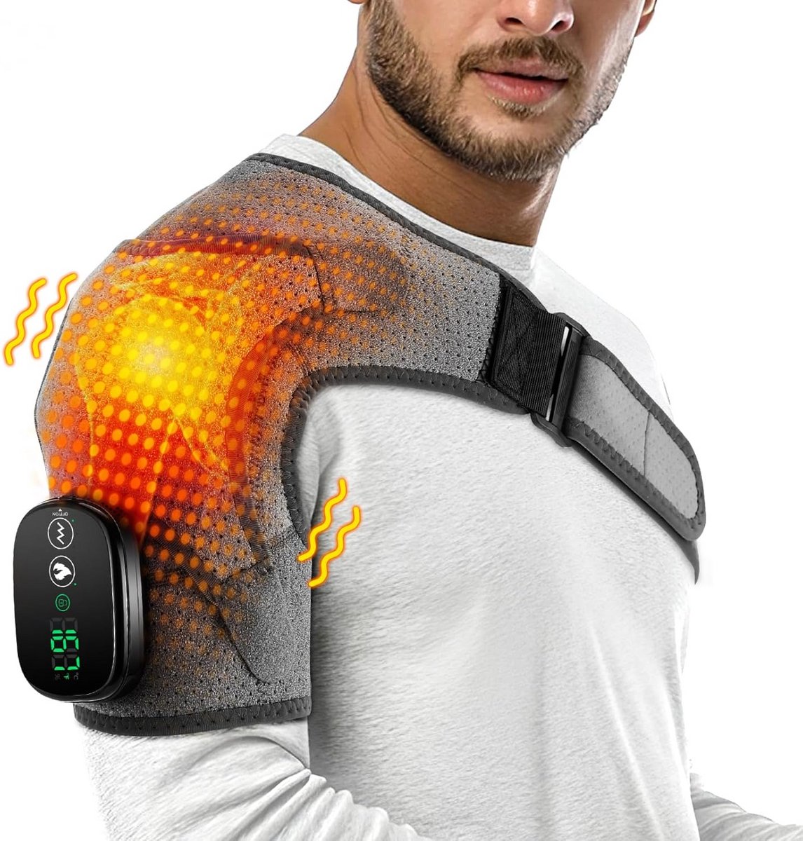 Verwarmde Schouderbrace met Vibratiemassage voor Pijnverlichting